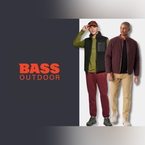 NWT-Bass Mens 
1/2 Zip Front pocket 
LongSleeve Hoodie 
Adjustable Toggle waist - Picture 2 of 9